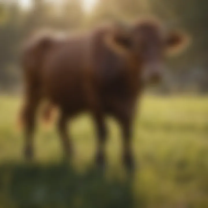 Cattle grazing in a pasture