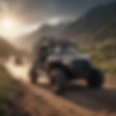Emergency Response with UTV in Remote Locations Emergency medical personnel using a UTV in a remote area