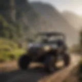 A UTV navigating a rugged terrain for patient transport
