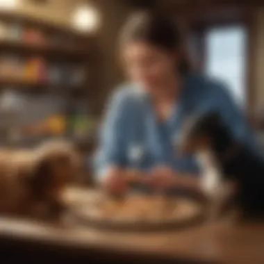 Consultation for Optimal Dog Treat Choices A veterinarian discussing treat options with a pet owner