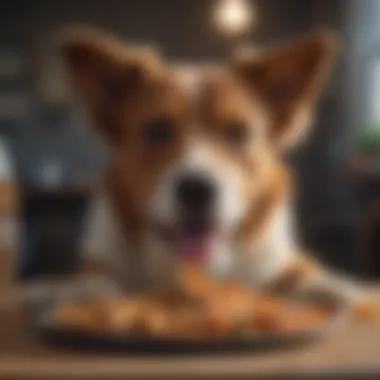 A Dog's Delight: Enjoying Healthy Treats A happy dog enjoying a veterinary select treat