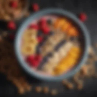 Nutritious Smoothie Bowl A smoothie bowl adorned with fruits, seeds, and nuts