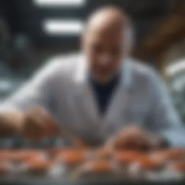 Veterinary Insights on Fish Antibiotics Close-up of a veterinarian examining fish health