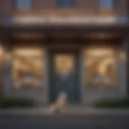 Veterinary clinic exterior with clear signage